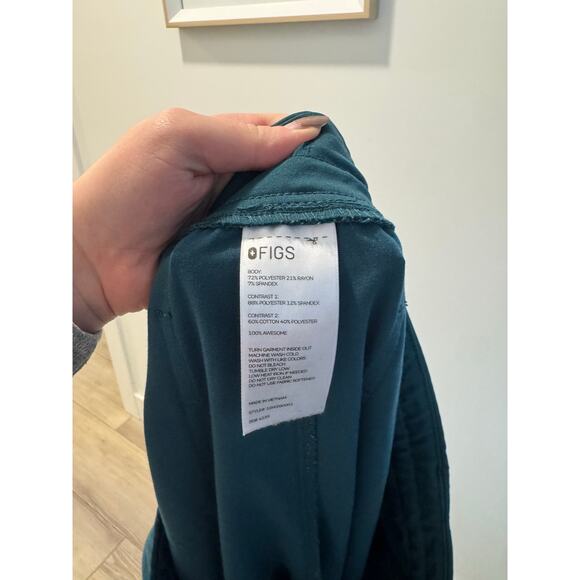Figs Women's High Waisted Zamora  3XL Jogger Pants Teal - Picture 4 of 5